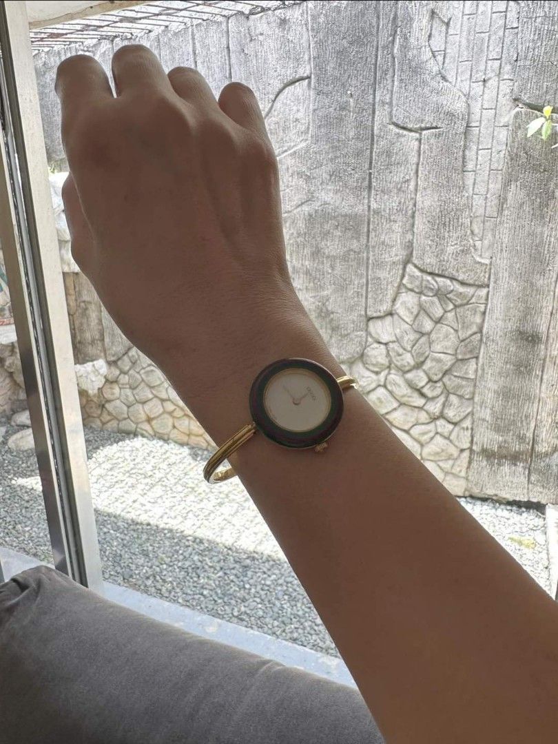 Gucci Bangle Interchangeable Bezel Set Women s Fashion Watches