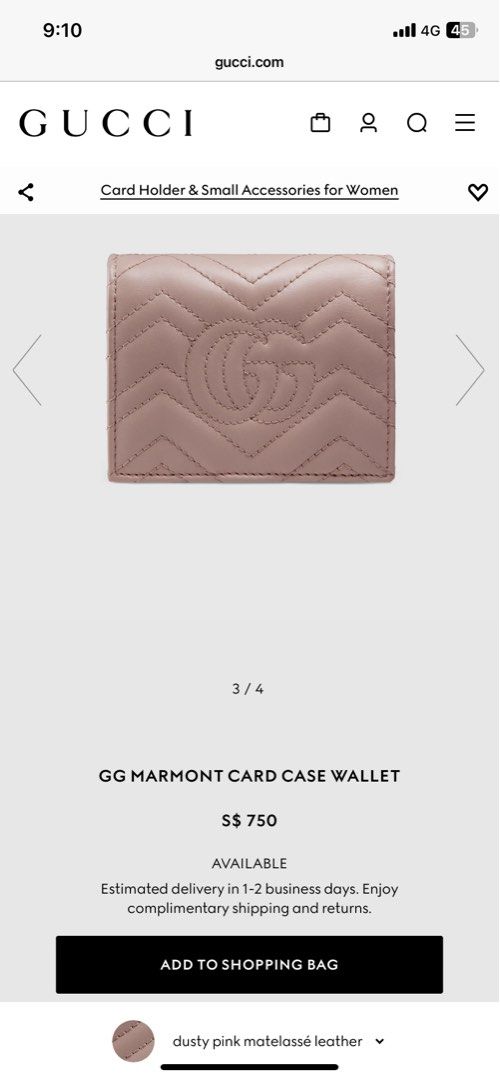 Gucci Marmont Card Case Wallet Women s Fashion Bags Wallets