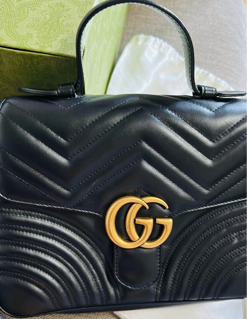 Gucci marmont top handle, Luxury, Bags & Wallets on Carousell