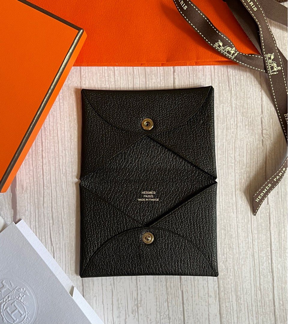 Hermès Card Holder Calvi Gold Epsom - Luxury Shopping