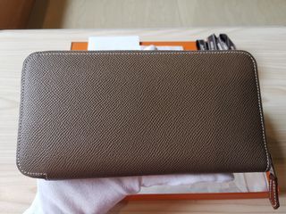 Hermes Azap Silk In Long Nata/ Menthe Epsom leather/ Silk Silver