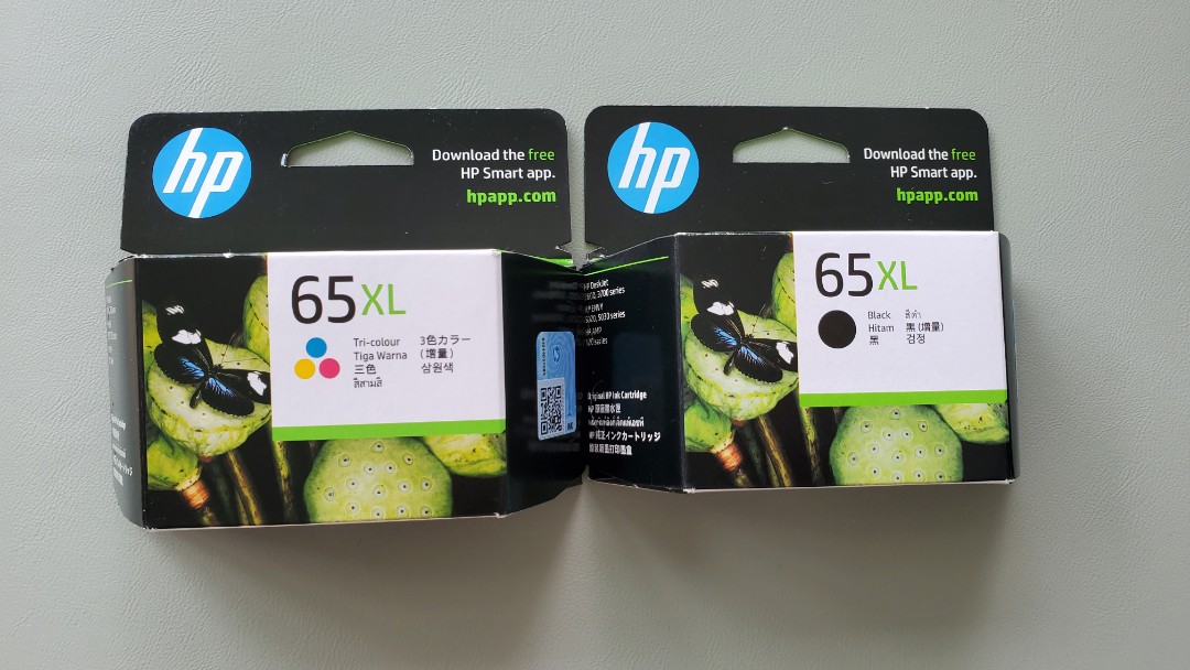 HP 65 XL 打印機墨盒（黑色，彩色）約印300張, 電腦＆科技, 打印機及影印機- Carousell