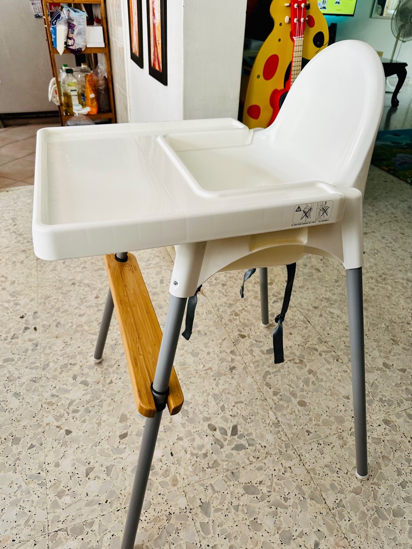 IKEA Antilop High Chair with Woodsi Footsi Footrest, Babies & Kids