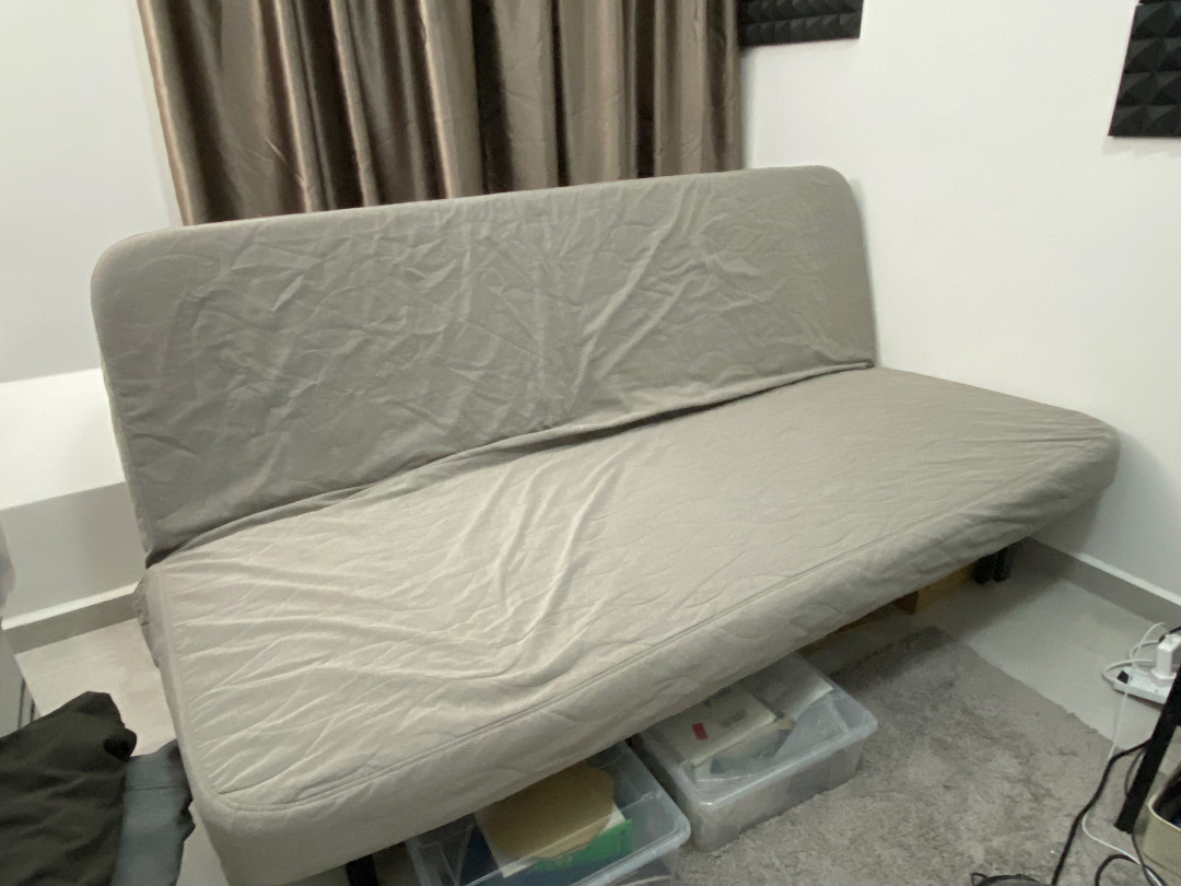 Ikea NYHAMN sofa bed, pocket spring mattress, Furniture & Home Living, Furniture, Bed Frames