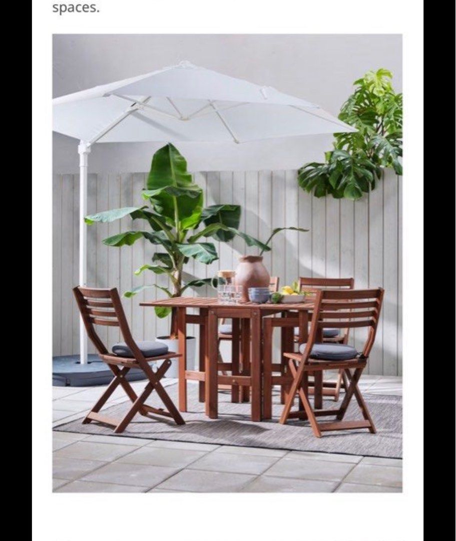 Applaro Ikea Folding Patio Set Chairs Outdoor Ikea Applaro Chair
