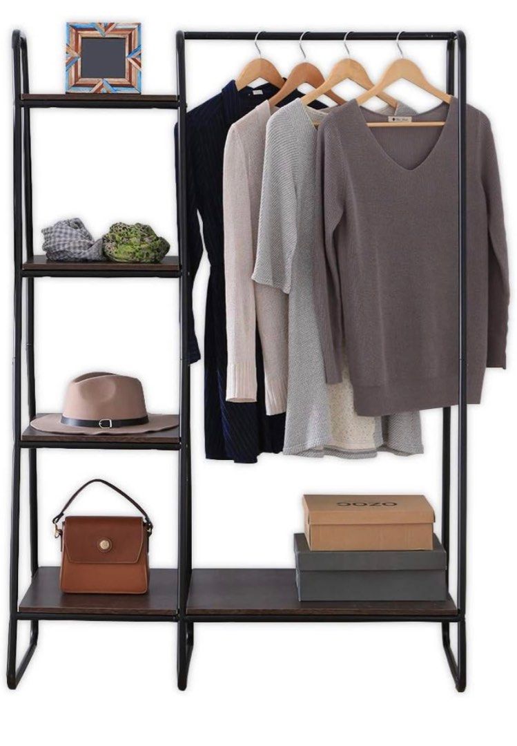 Japanese Cloth Rack Iris Ohyama shelf and clothing rack combination from Japan, Furniture ...