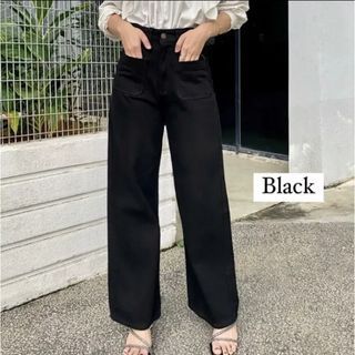 Jeans Palazzo Front Pockets
