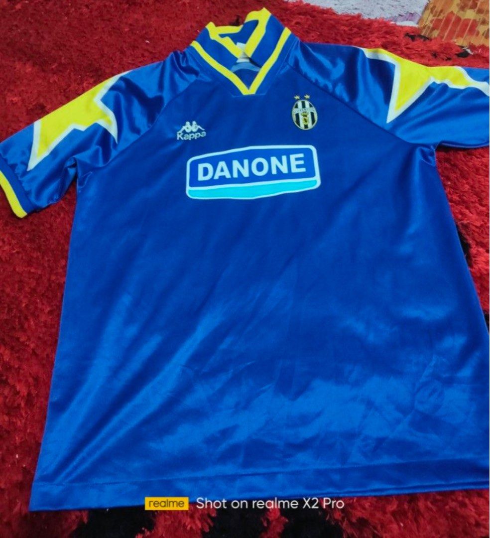 Maillot De Football Juventus Vintage 1994/1995 Extérieur (Away) Kappa ORIGINAL - Taille M, Bleu, Rare