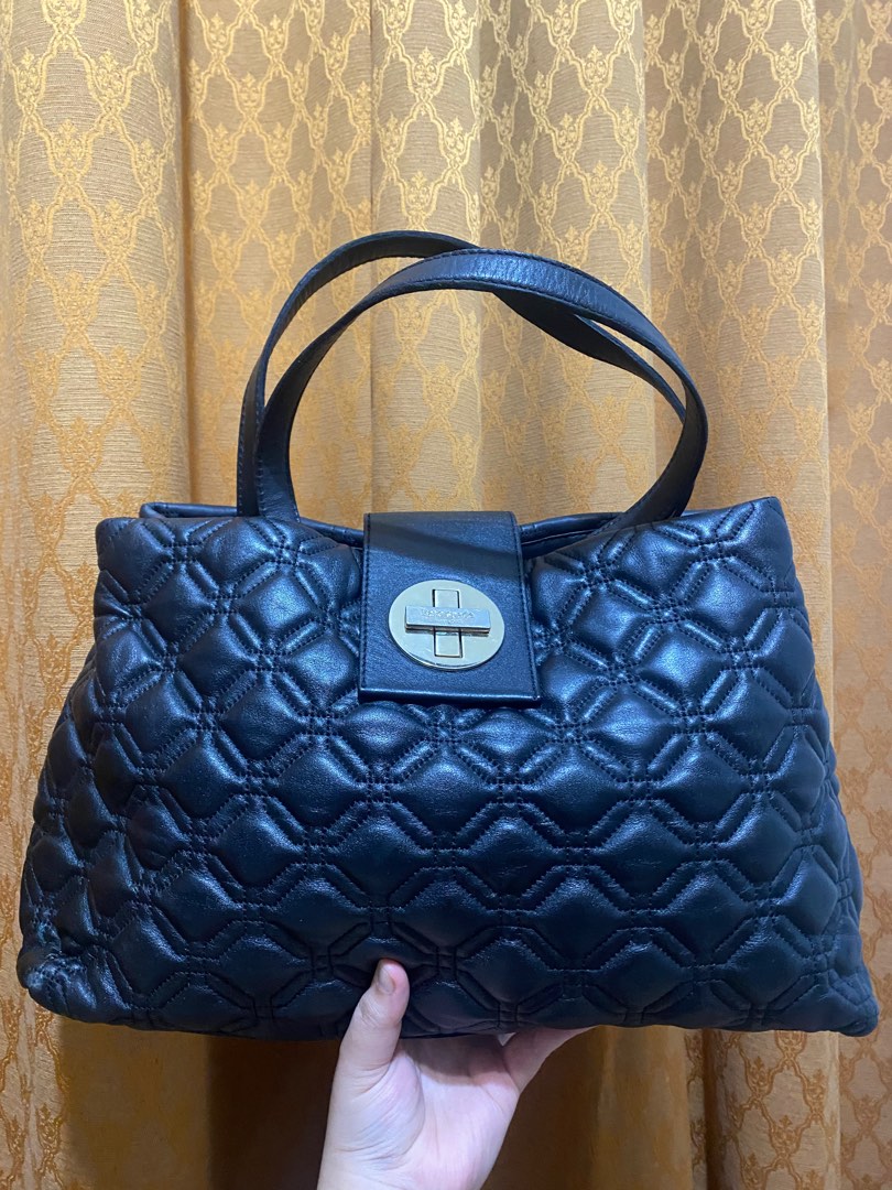 Kate Spade Astor Court Elena Quilted Black Leather Shoulder Bag