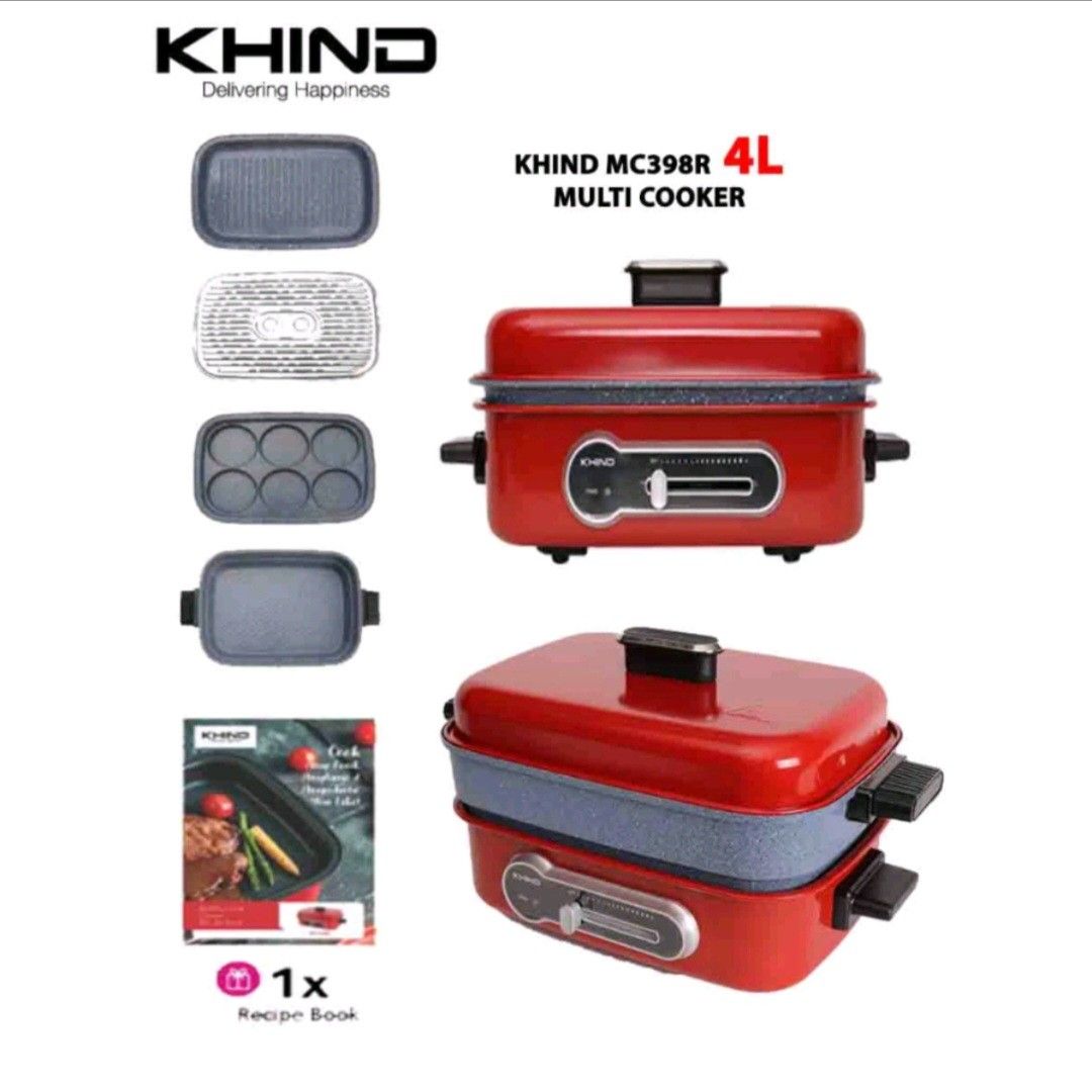KHIND Ultimate Multi Cooker Multi Hot Plate MC398R New