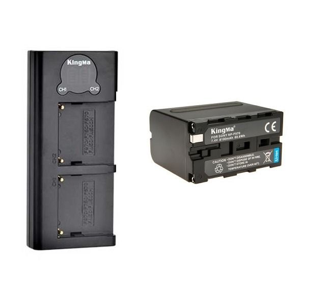KINGMA NP-F970 L-Series Info-Lithium Battery Pack With Charger 代用鋰電池連充電 ...