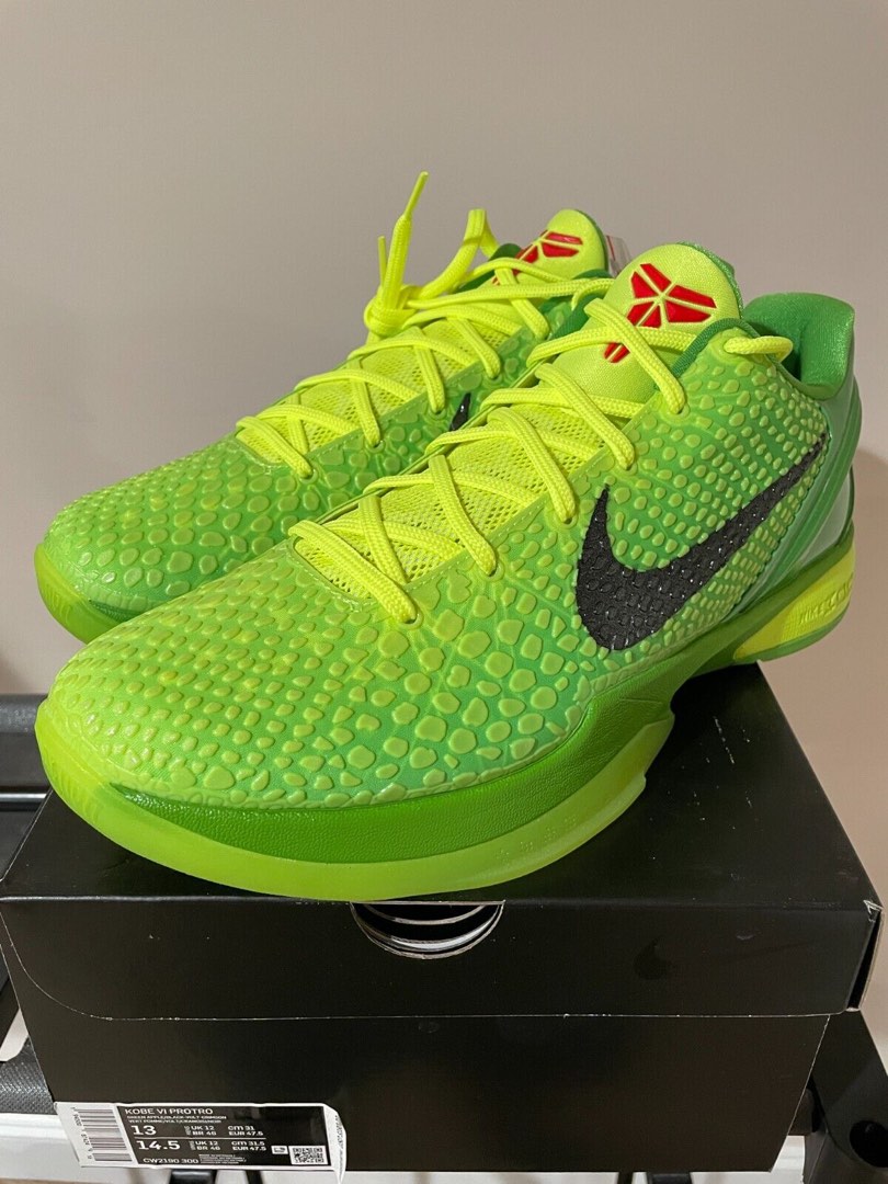 Kobe 6 grinches, Men's Fashion, Footwear, Sneakers on Carousell