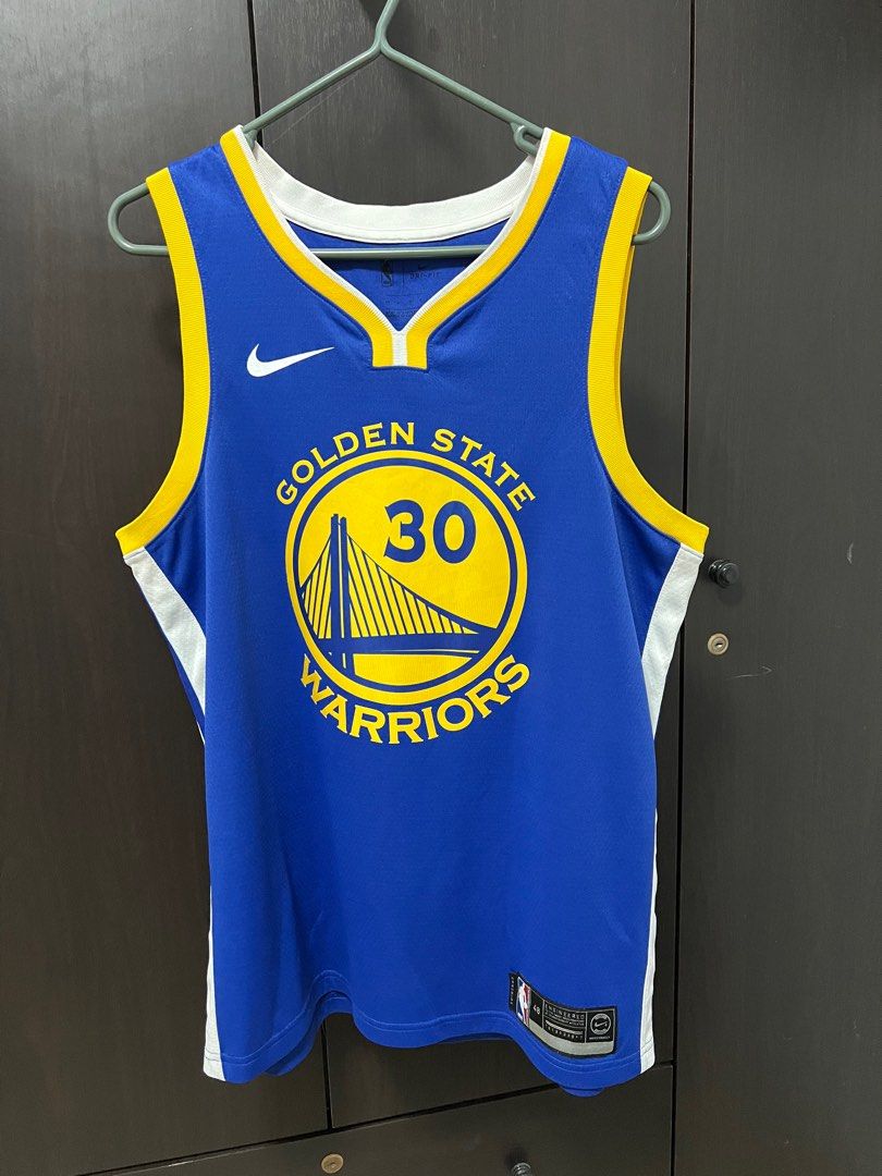 Steph Stephen Curry 30 Golden State Warriors Bl Sewn Jersey NEW w