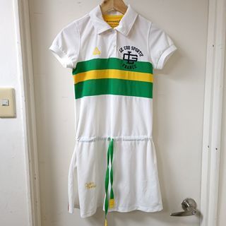 【Le coq sportif GOLF 白色高爾夫運動洋裝 M QGL1966 155-161cm】