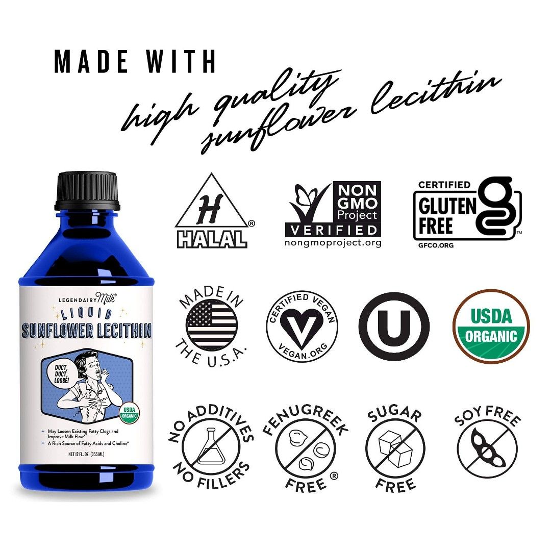 Legendairy Liquid Sunflower Lecithin (Halal), Babies & Kids, Maternity