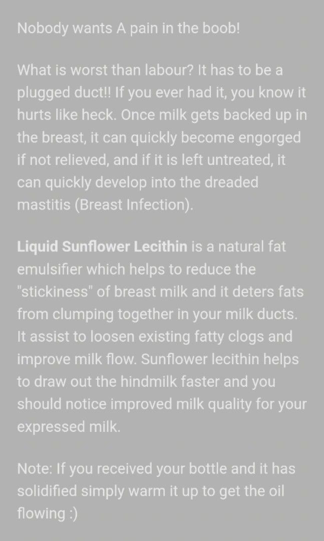 Legendairy Liquid Sunflower Lecithin (Halal), Babies & Kids, Maternity Care on Carousell