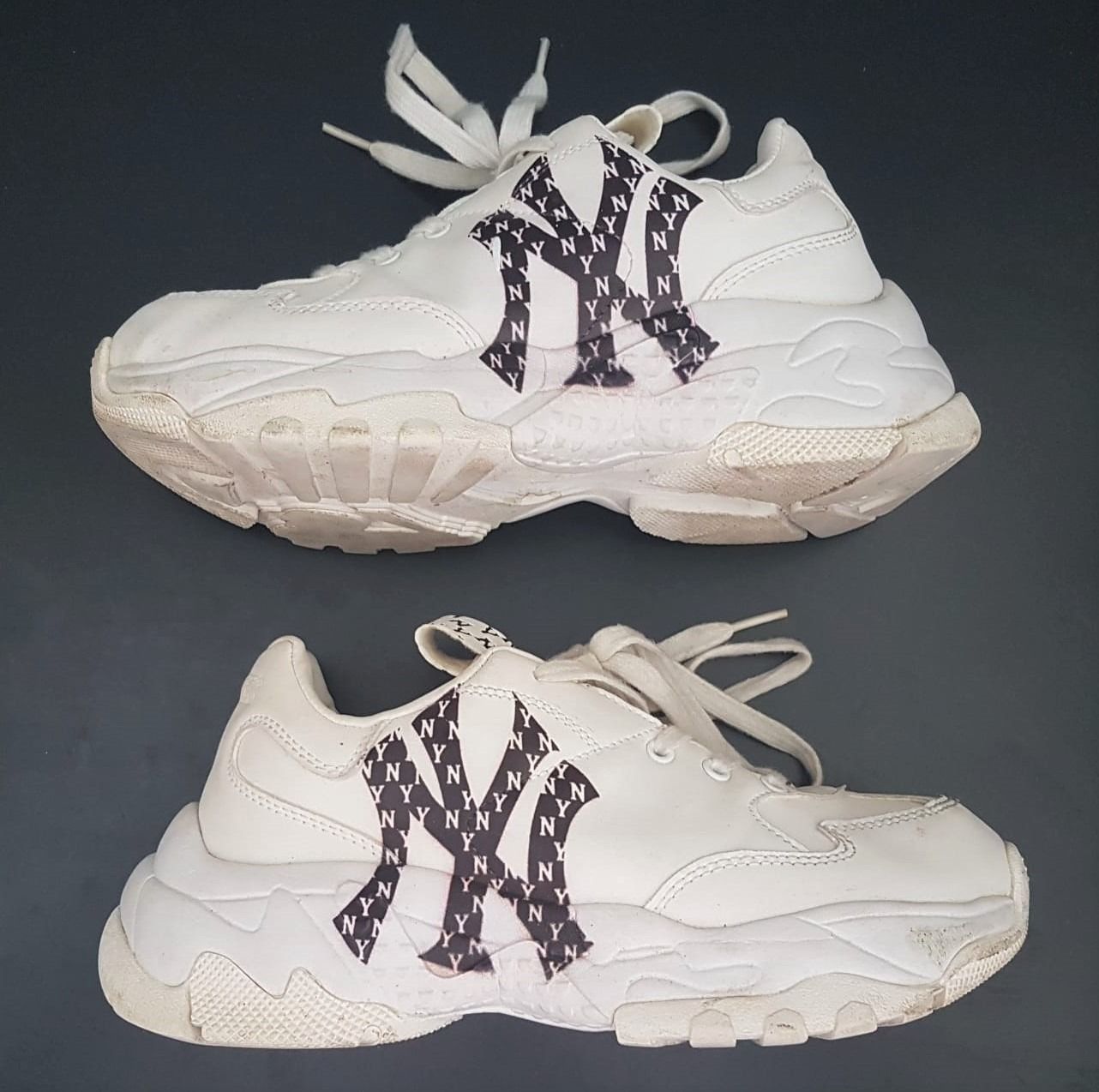 Limited Edition New York Yankees Designer Sneakers US 6.5 EU 37.5 UK 4 Major League Baseball MLB Shoes Big NY Logo Original Cult Street