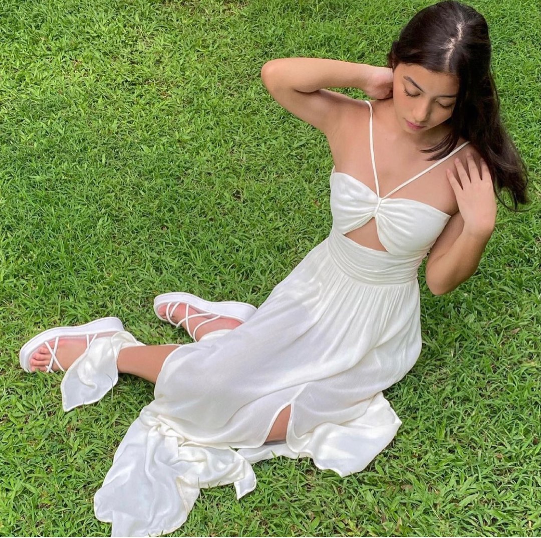 linen white beach dress | phia the label on Carousell