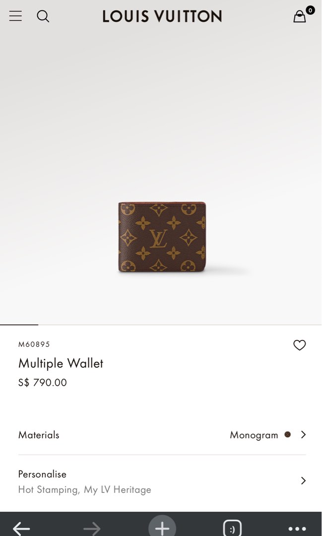Louis Vuitton My LV Heritage Multiple Wallet