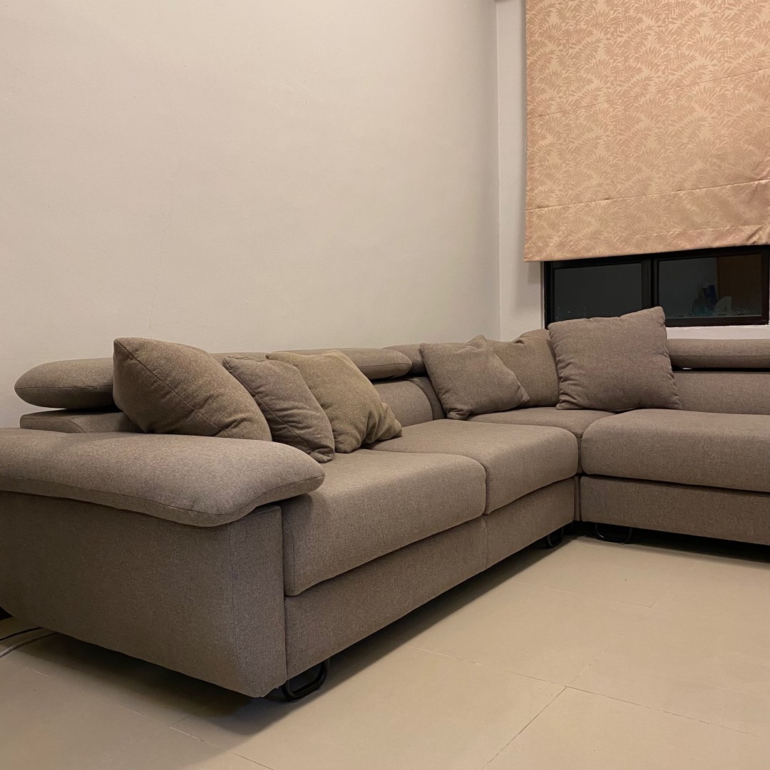 L shape deals fabric sofa