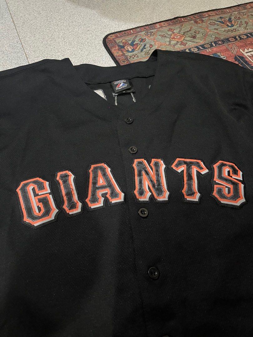 Majestic San Francisco Giants Black Baseball Jersey Stitches Youth Large