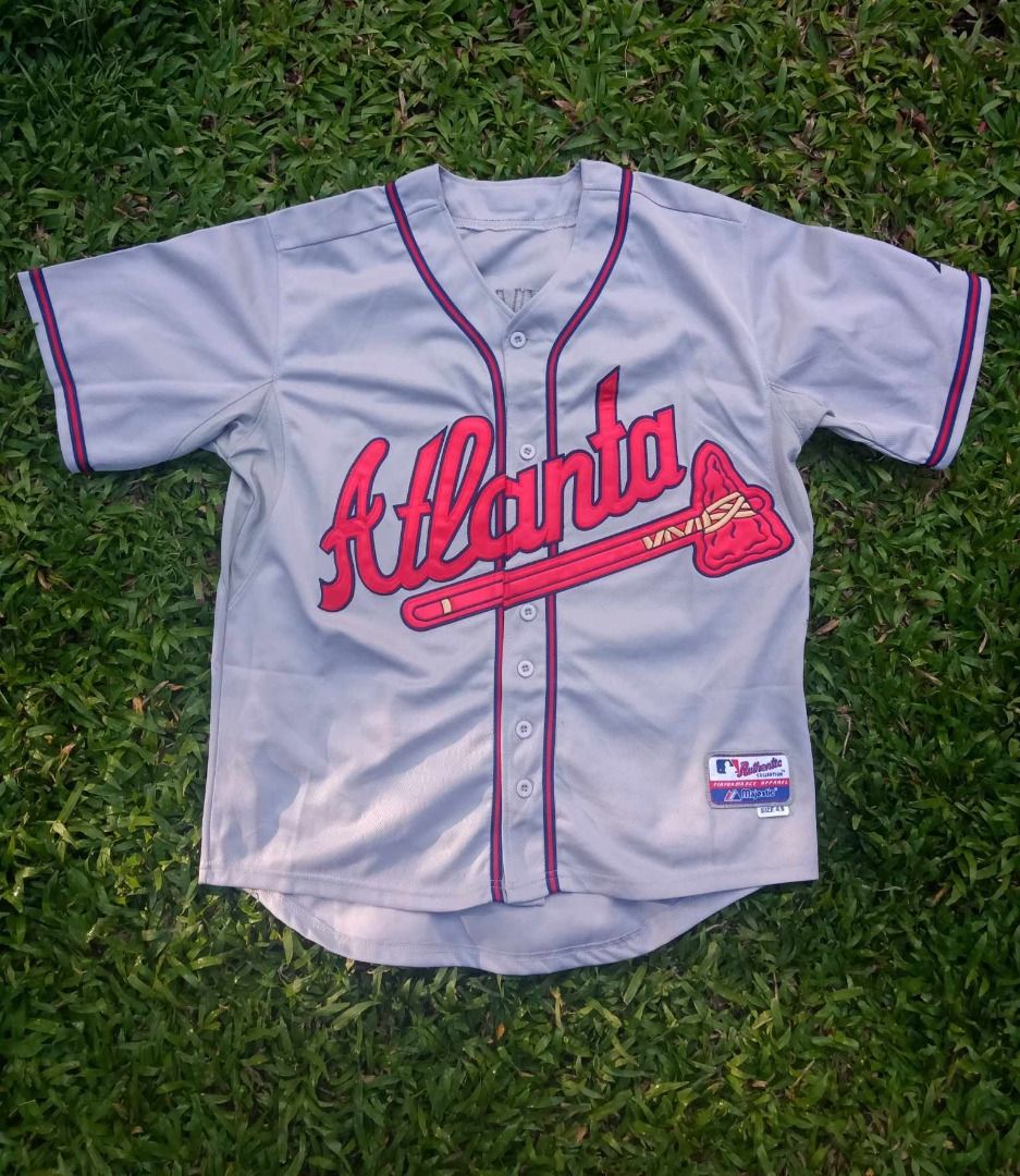 Majestic, Shirts, Atlanta Braves Jersey Majestic Cooperstown Collection  Mlb Baseball Throwback 3xl