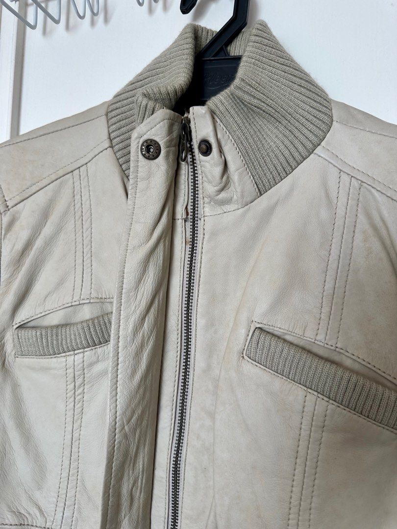 MNG Leather Jacket Casual Sports Wear L size