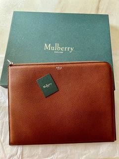 Mulberry leather document holder .
