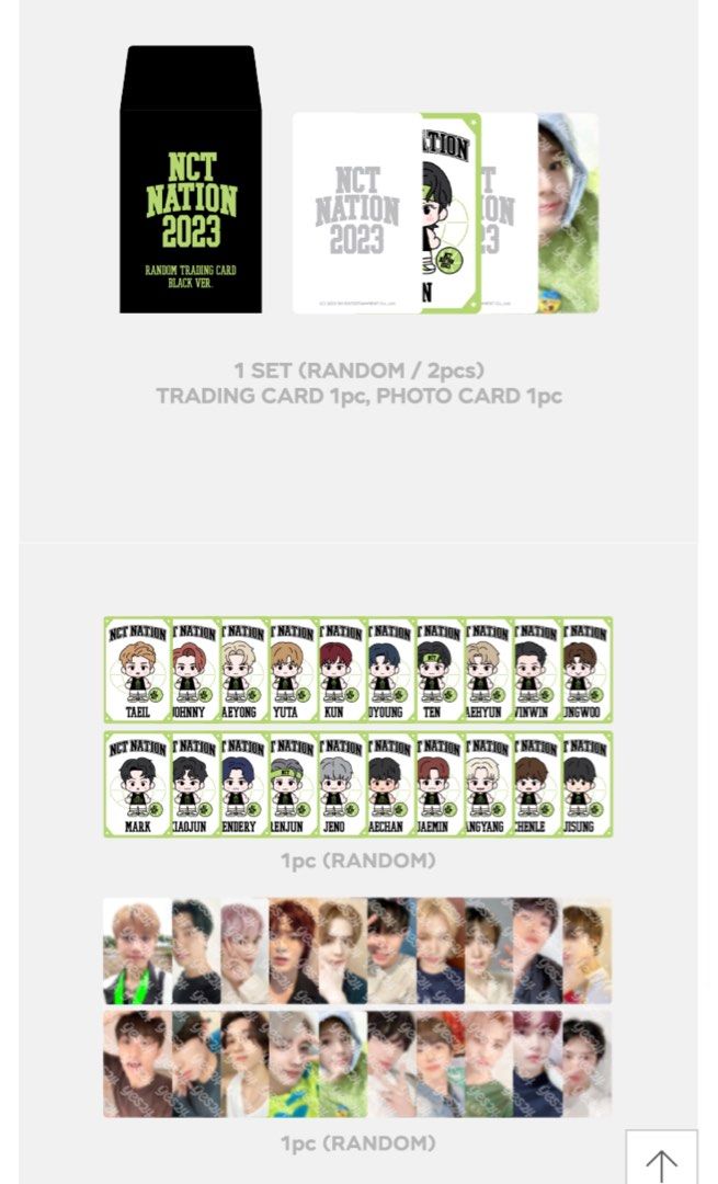 NCT NATION 2023 : TO THE WORLD | RANDOM TRADING CARD GREEN OR