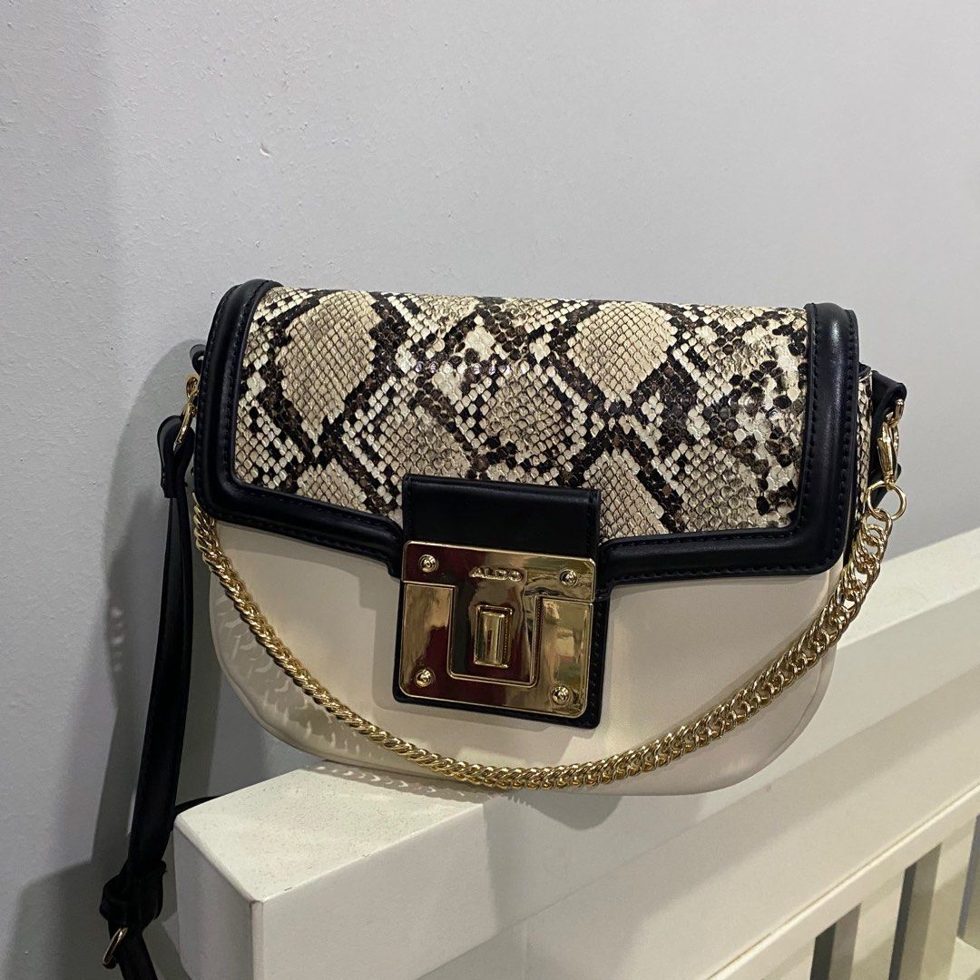 Beige snakeskin sale bag