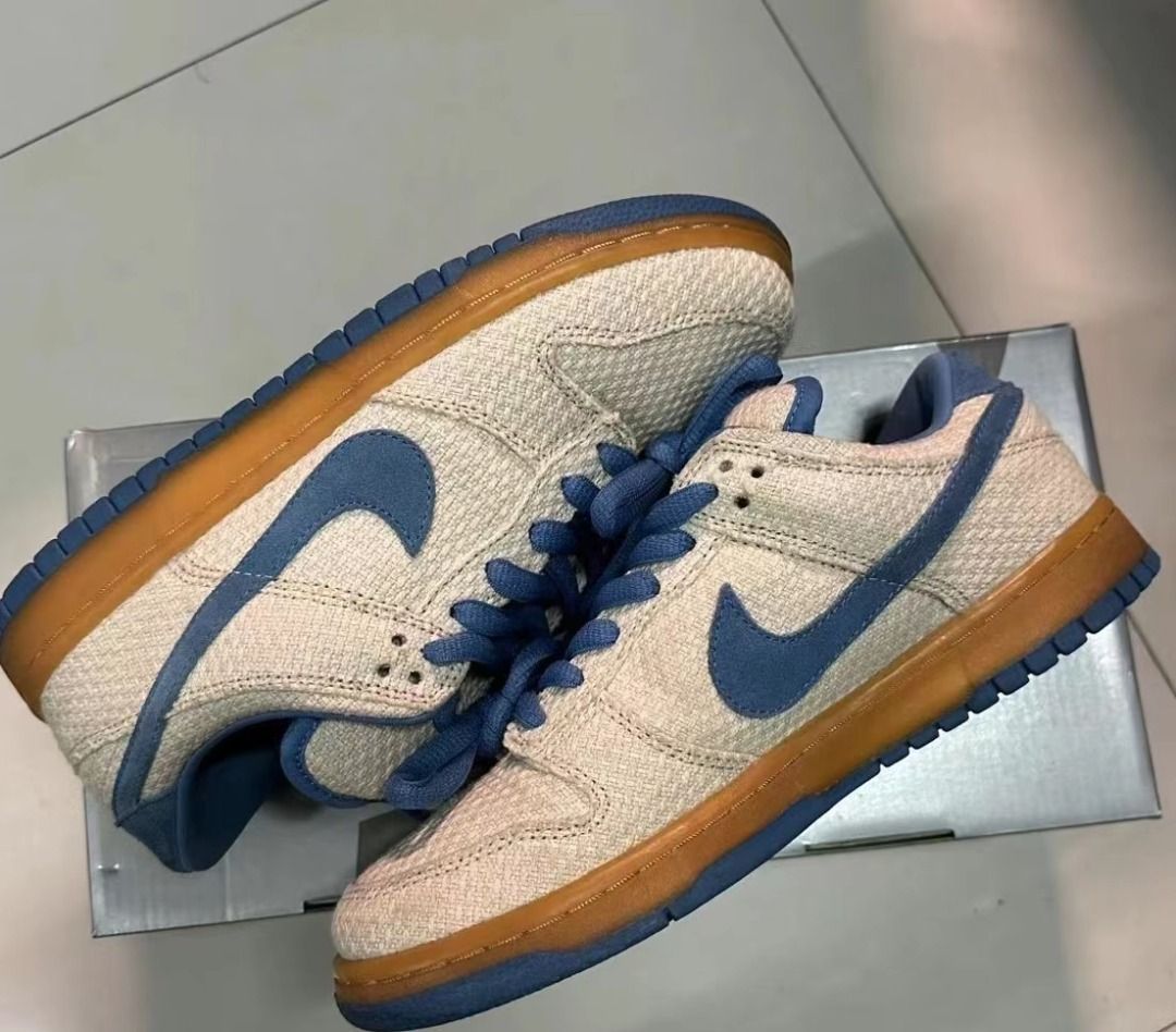 Nike Dunk SB Low hemp blue 米藍, 男裝, 鞋, 波鞋- Carousell