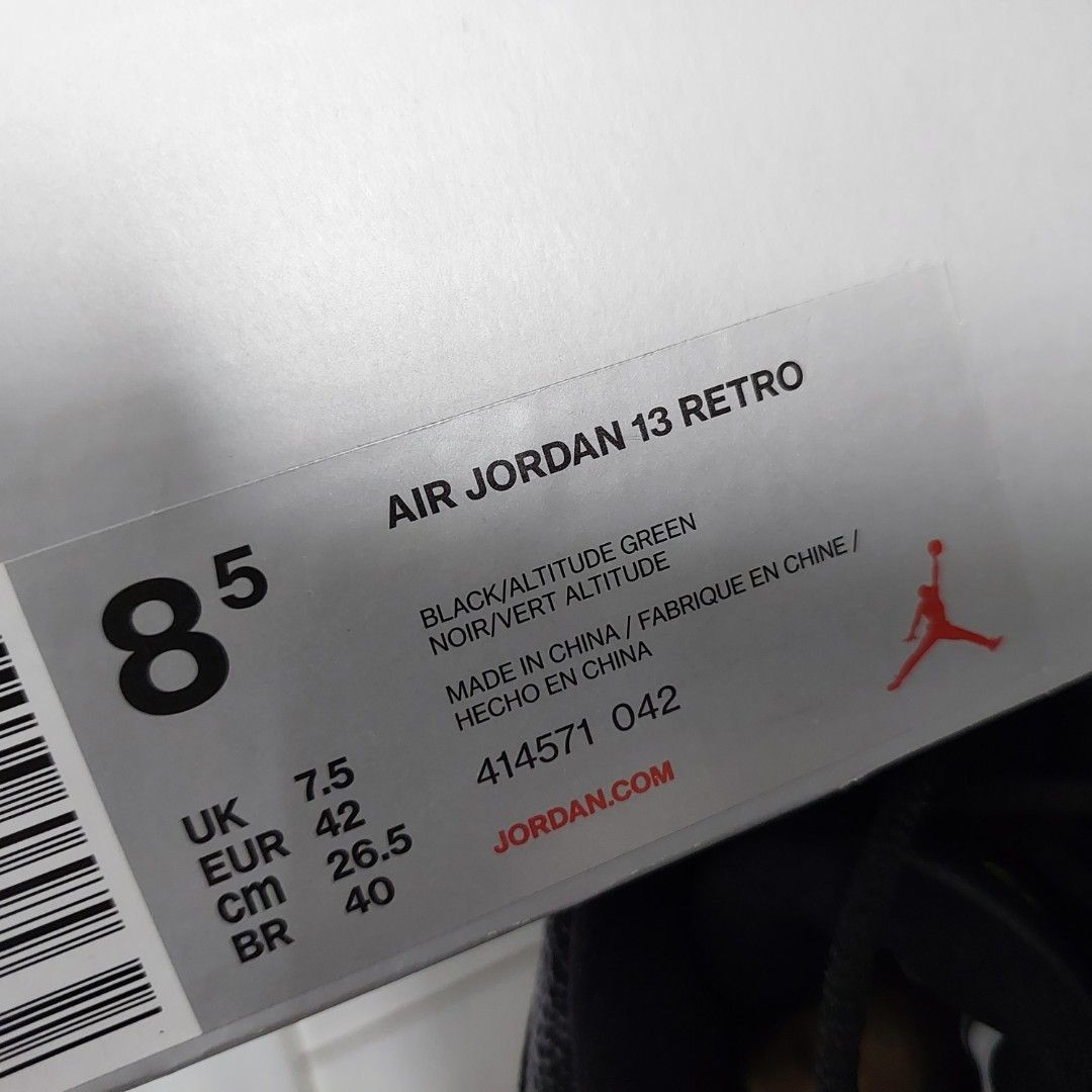 Jordan 13 clearance noir et vert