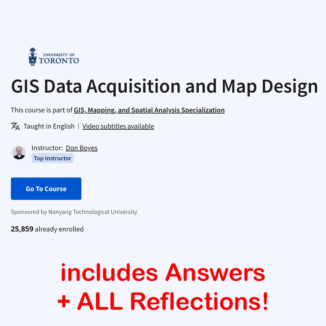 NTU MOOC GIS Data Acquisition and Map Design + ALL Reflections! [2023