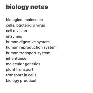 [O LEVEL] BIOLOGY NOTES