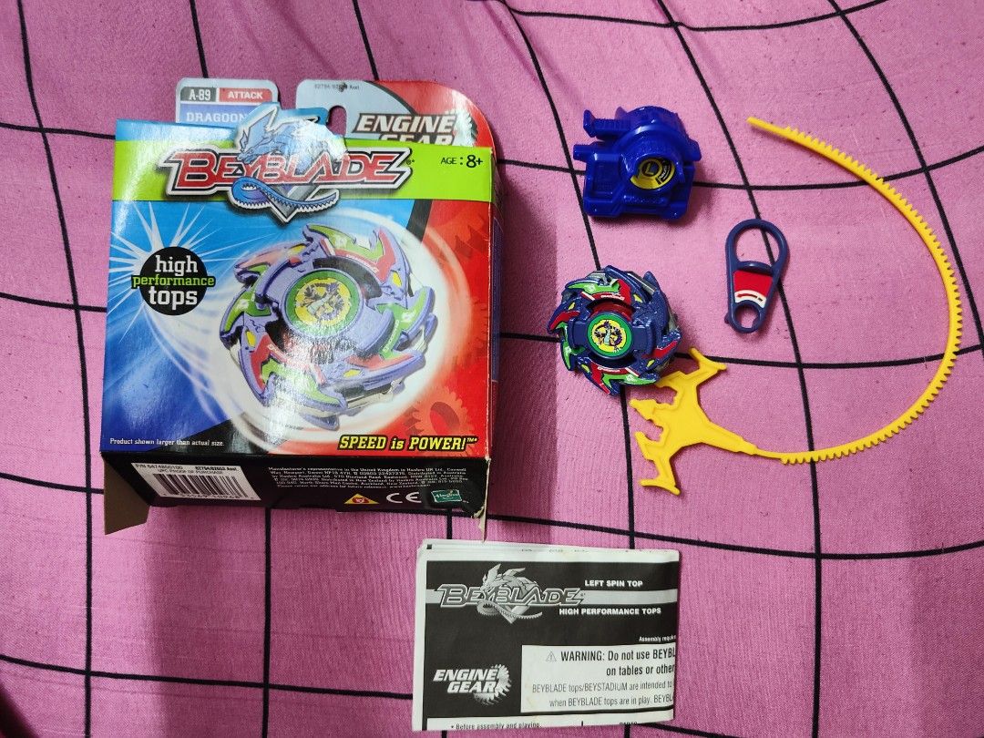 Official Hasbro First Generation Bakuten Shoot Beyblade Blue Dragoon G
