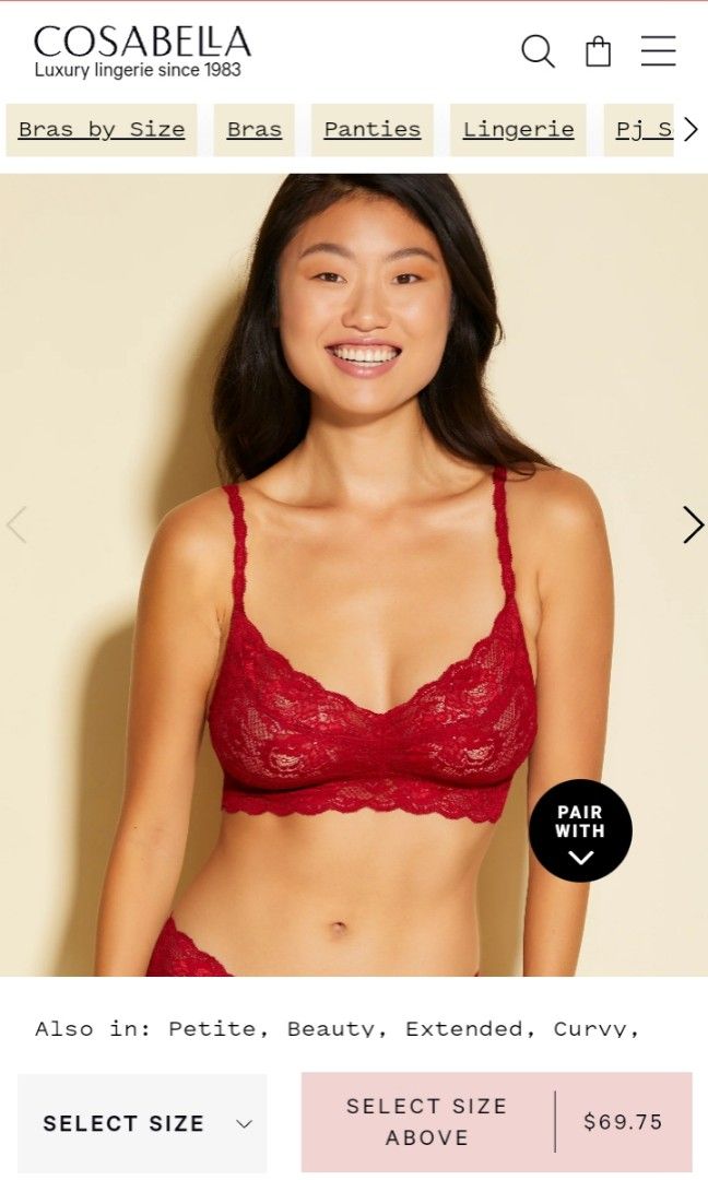 Cosabella Never Say Never Ultra Curvy Sweetie Bralette in Vino