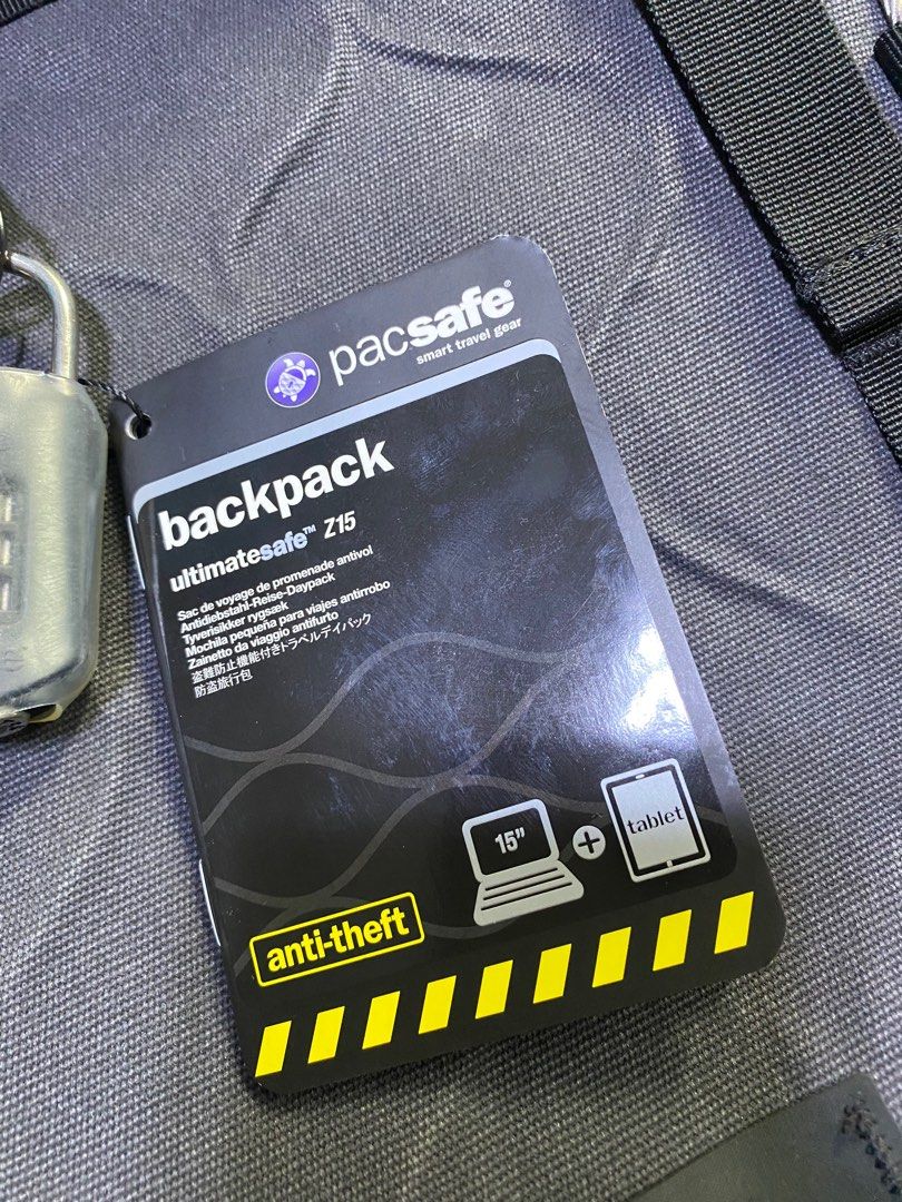 PACSAFE ULTIMATESAFE Z15 ANTI THIEF BACKPACK Men s Fashion Bags
