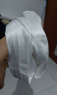 pashmina silk putih