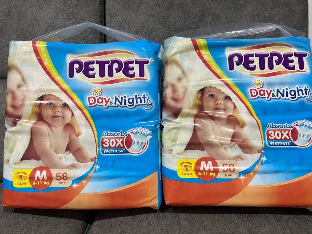 Petpet Diapers Tape M Size (2 packs), Babies & Kids, Bathing & Changing ...