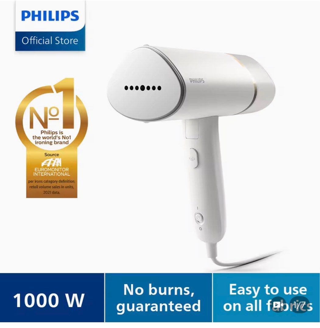 PHILIPS 3000 Series Handheld Garment Steamer STH3020/16, Portable