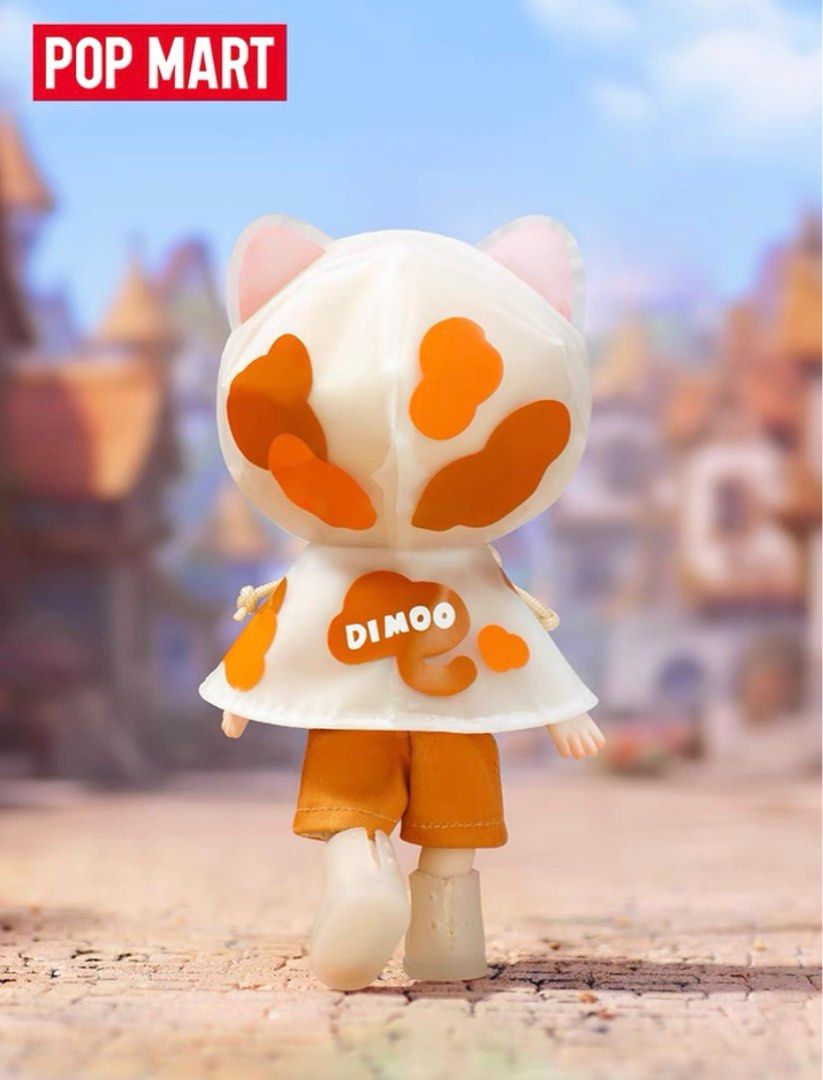 (PO) DIMOO Raincoat Cat 雨衣小猫可动人偶 POP MART, Hobbies & Toys, Toys & Games ...