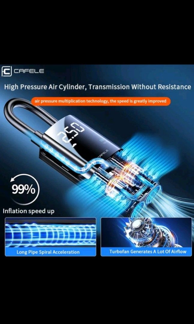 Portable Car Tyre Inflator Digital Cars Tire Air Compressor Wired