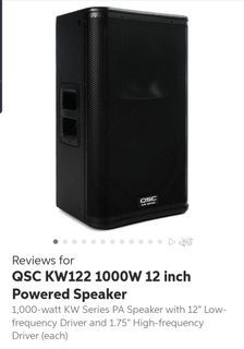 QSC Kw152 and KW122 speakers active