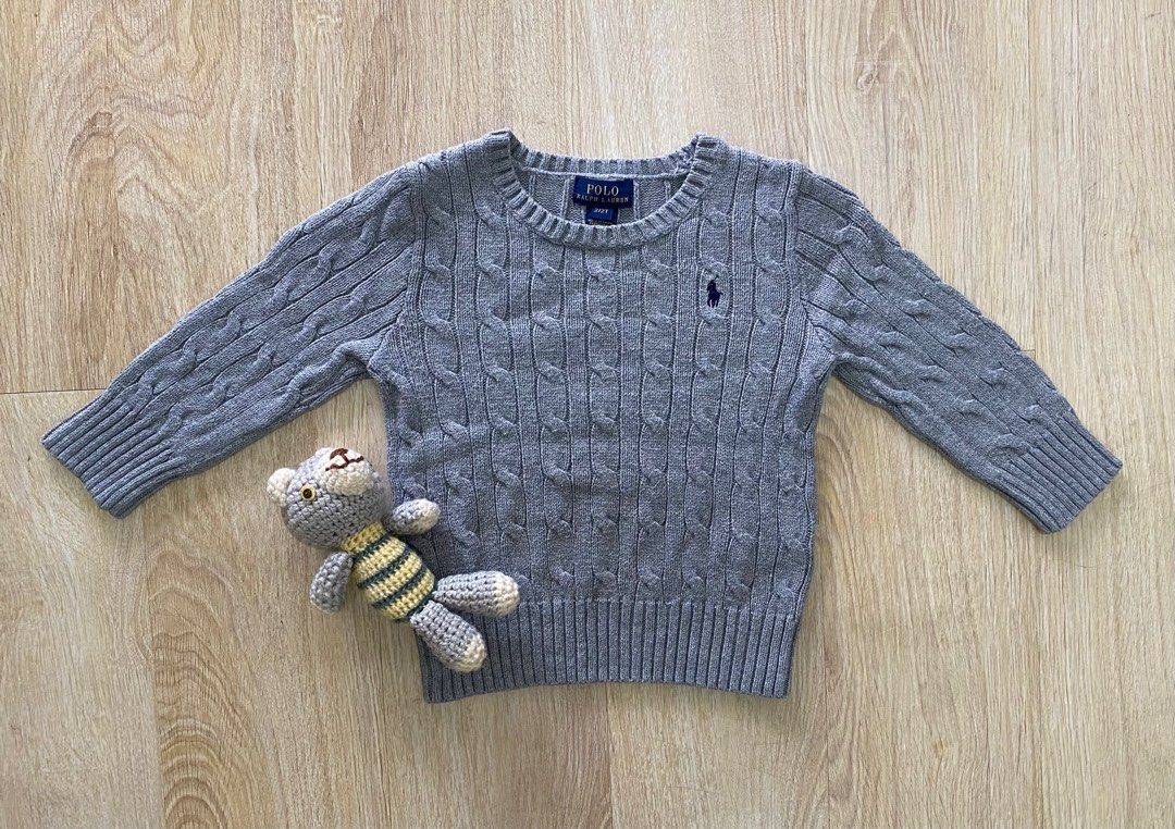 Ralph lauren baby cable hotsell knit sweater
