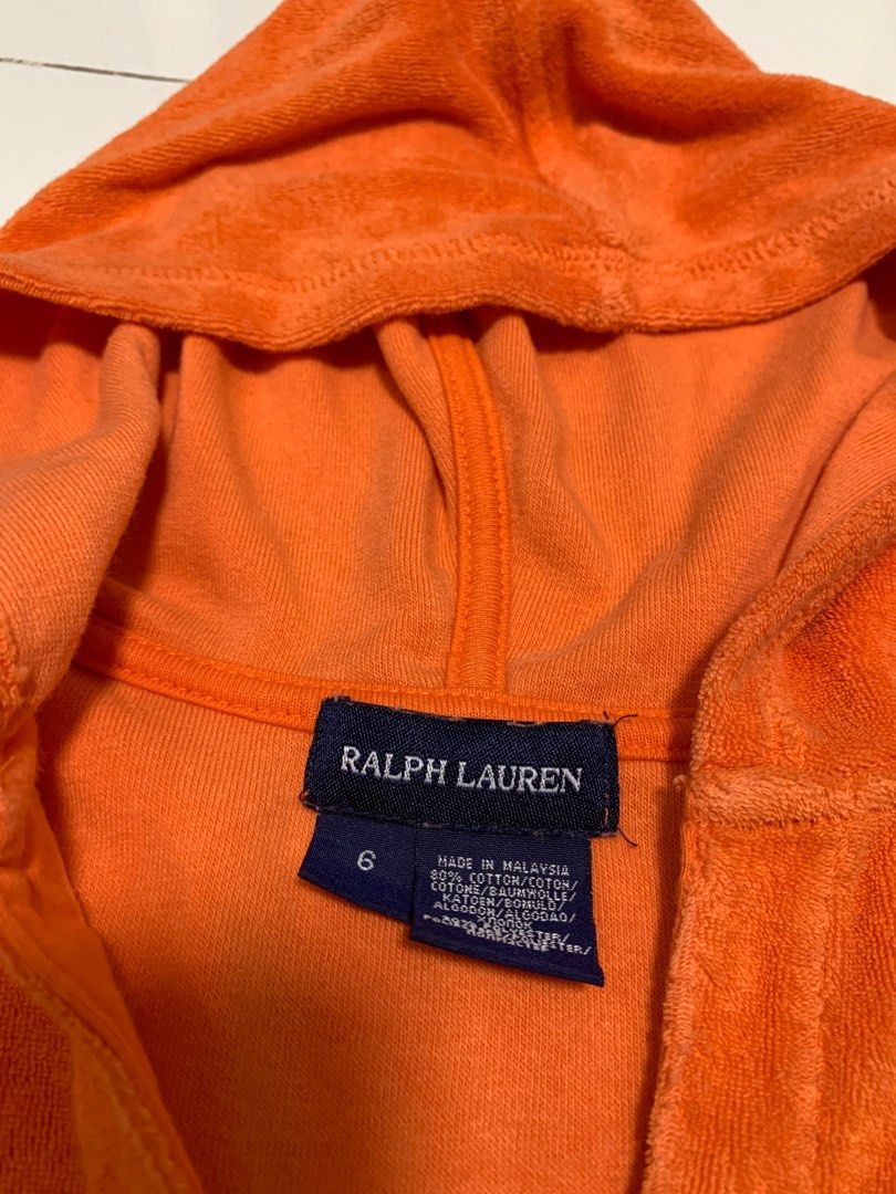 Ralph lauren orange hoodie clearance