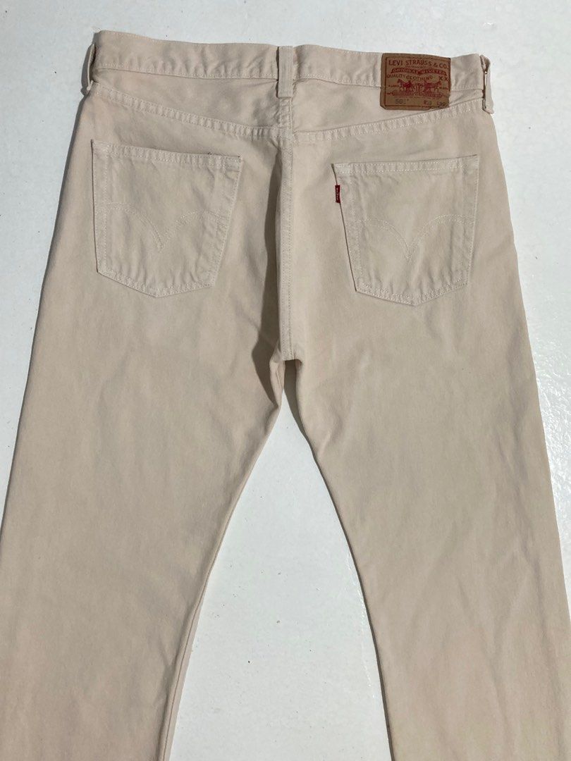 Cream levis 501 clearance