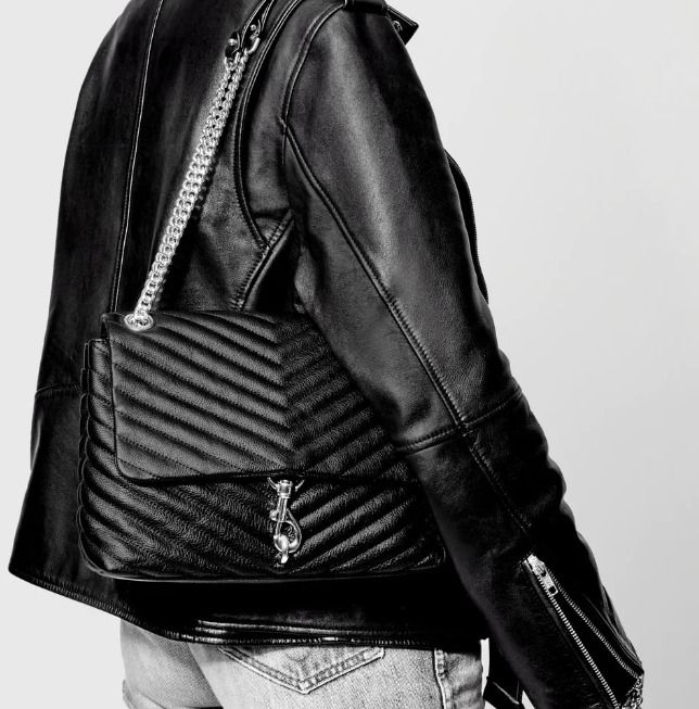 Rebecca minkoff edie new arrivals flap shoulder bag black