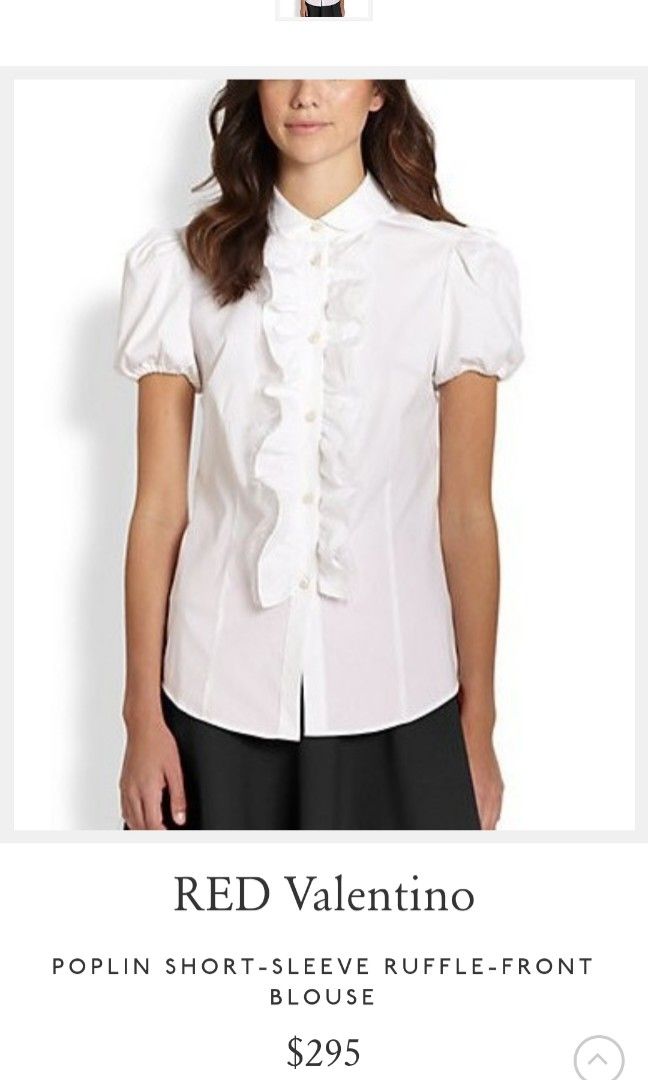 BUNDLE: RED VALENTINO Ruffle Blouse + Phillip Lim Pants, Fesyen Wanita,  Pakaian Wanita, Atasan di Carousell