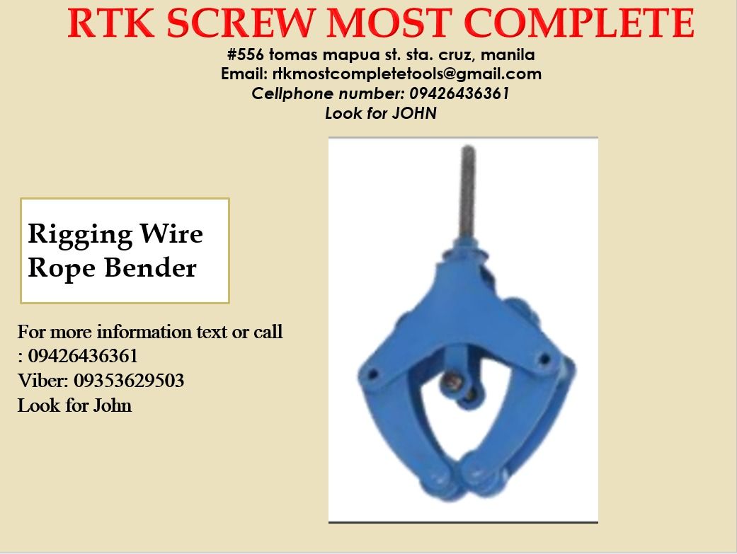 Rigging Wire Rope Bender on Carousell