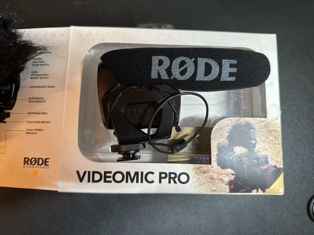 Rode VideoMic Pro Compact VMP Shotgun Microphone with DeadCat Wind muff for VMP, Audio
